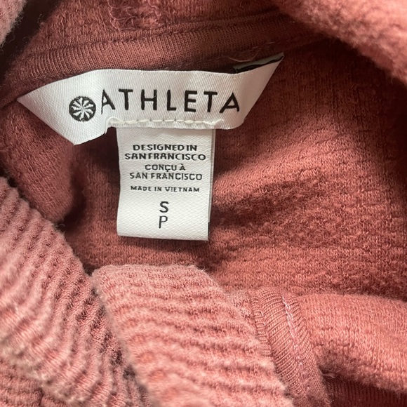 3/$15 Athleta Women's Coaster Waffle Hoodie in Tawny Rose Size Small - Picture 4 of 5